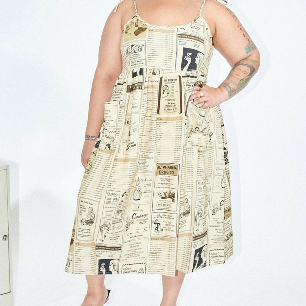 Fashion Brand Company Size L/XL Yellow Pages Dress NWOT